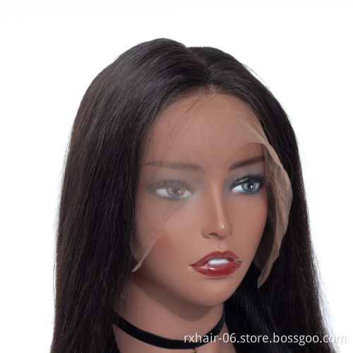 Grade 10A Wholesale Natural 150% Density Brazilian Raw Virgin Human Hair Silk Base Straight Full Lace Wig